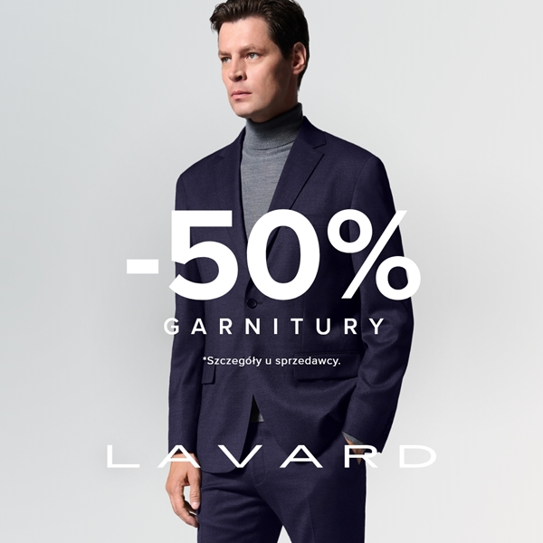 Lavard: -50% na garnitury męskie