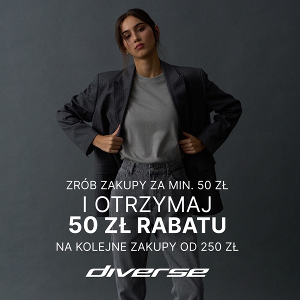 Diverse: 50 zł rabatu na kolejne zakupy