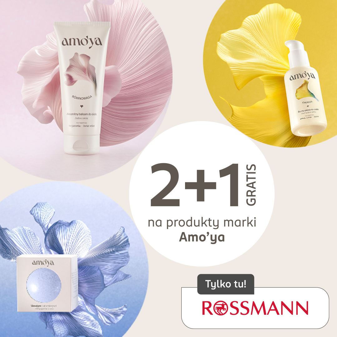 Rossmann: 2+1 gratis na produkty Amo’ya
