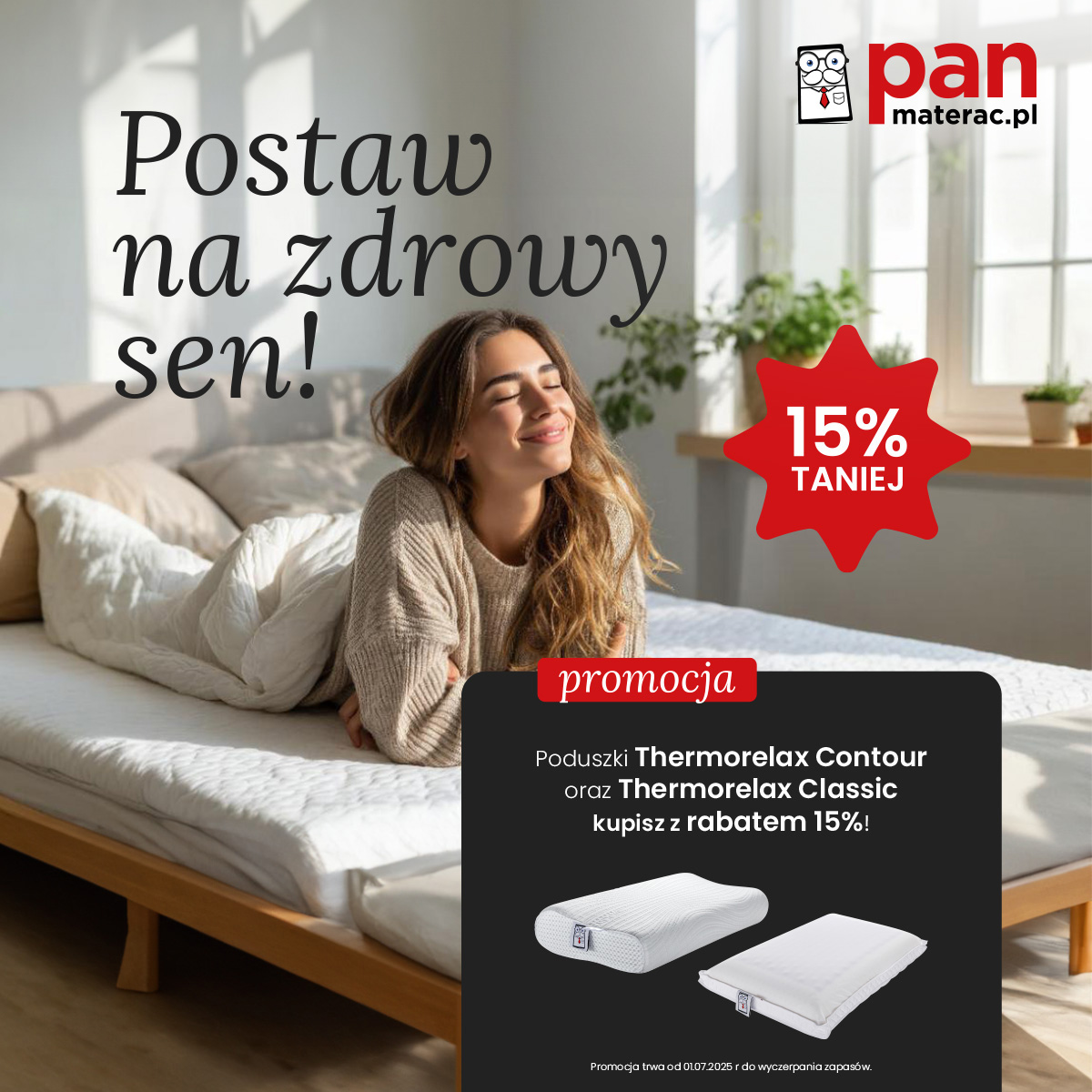 Pan Materac: Poduszki profilowane Thermorelax 15% taniej