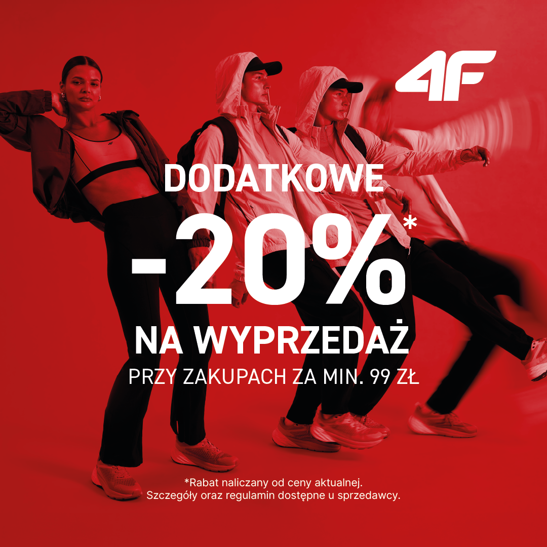 4F: Dodatkowe -20% na wyprzedaż przy zakupach za min. 99 zł