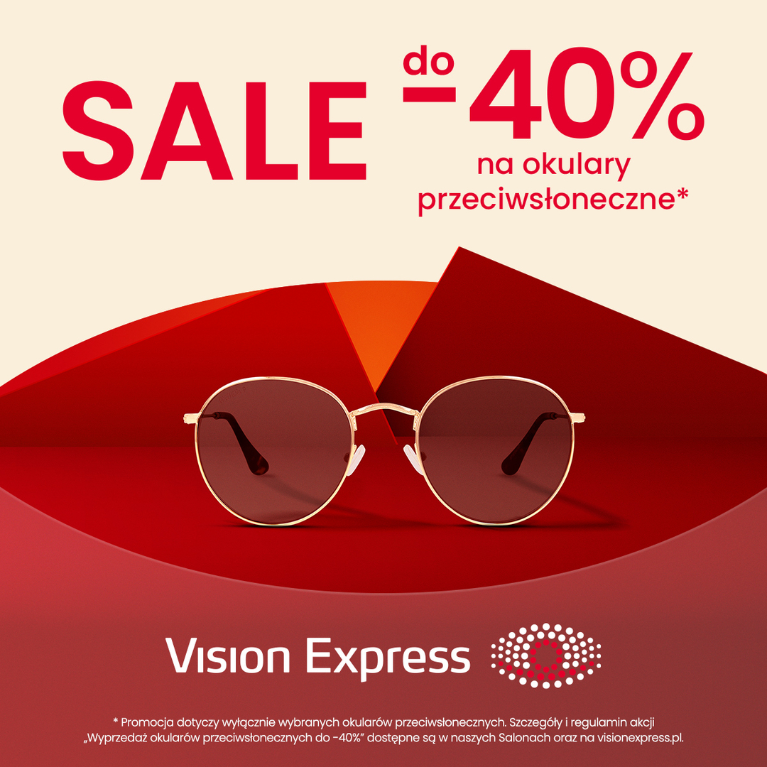 Vision Express: Letnia wyprzedaż okularów przeciwsłonecznych