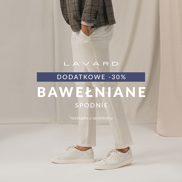 Lavard: Bawełniane spodnie z rabatem -30%