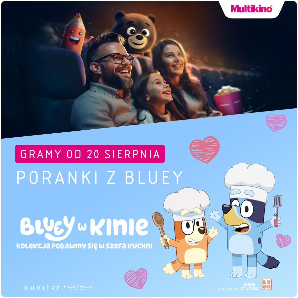 Multikino: Bluey w Multikinie: zabaw się w szefa kuchni razem z uroczą suczką i jej rodziną!