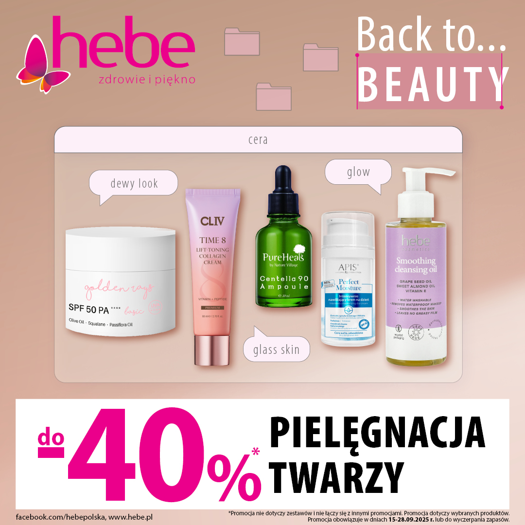 Hebe: PIELĘGNACJA TWARZY do-40%