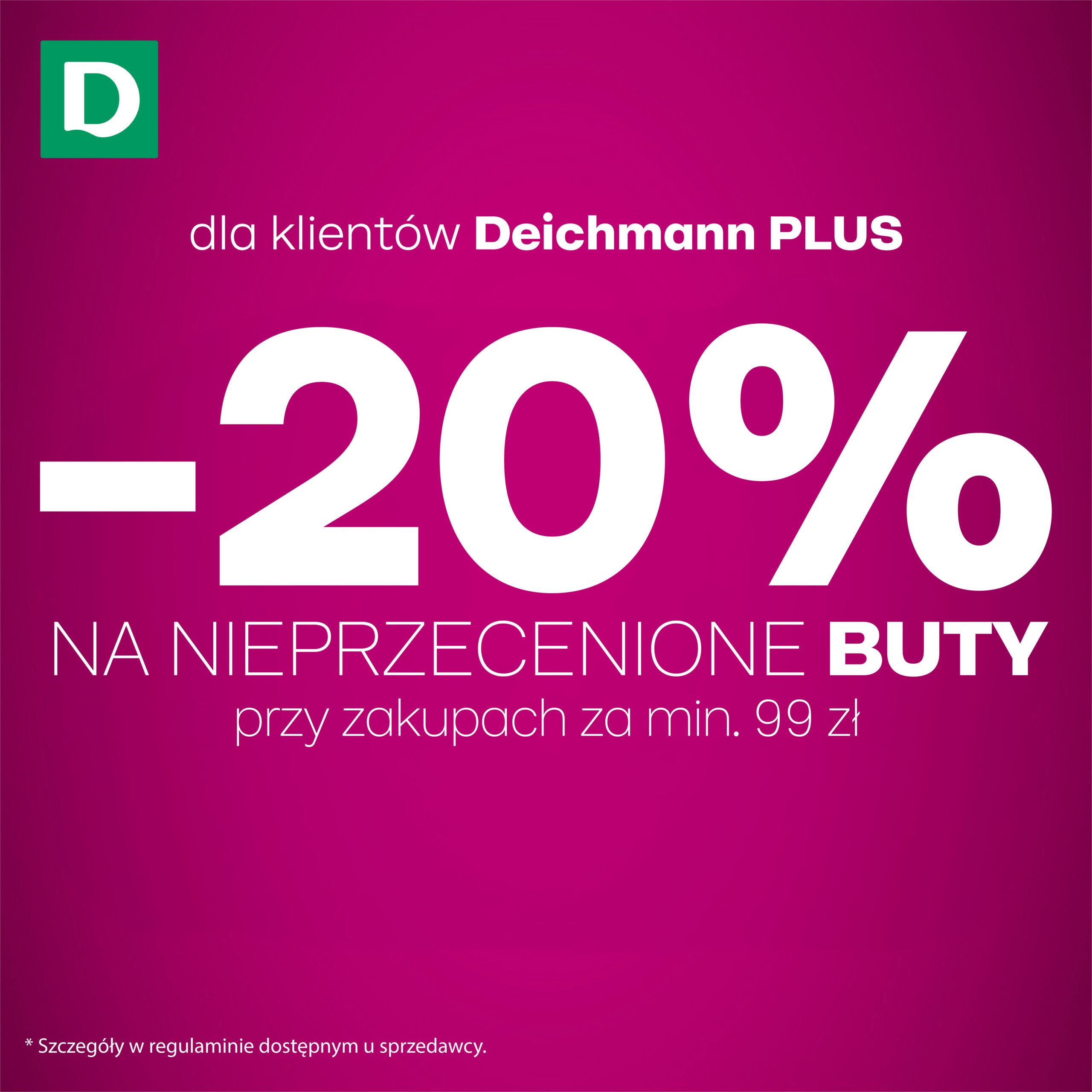 -20% na nieprzecenione buty w Deichamann.