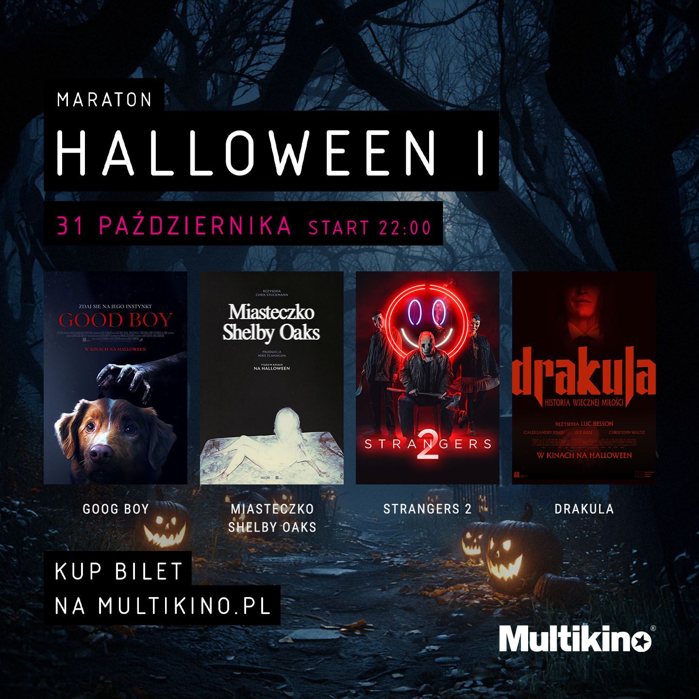 Maraton Halloween 2025 w Multikinie – dwa zestawy grozy w jedną noc!
