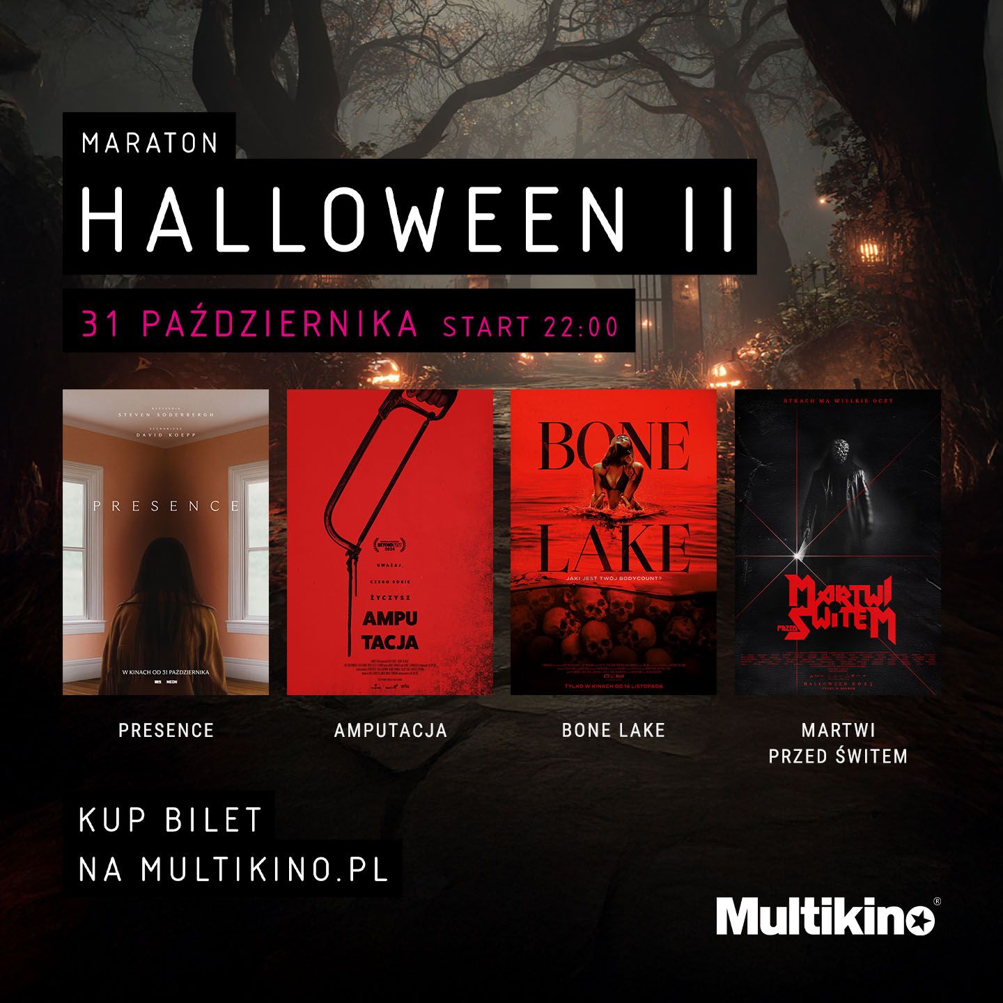 Maraton Halloween 2025 w Multikinie – dwa zestawy grozy w jedną noc!