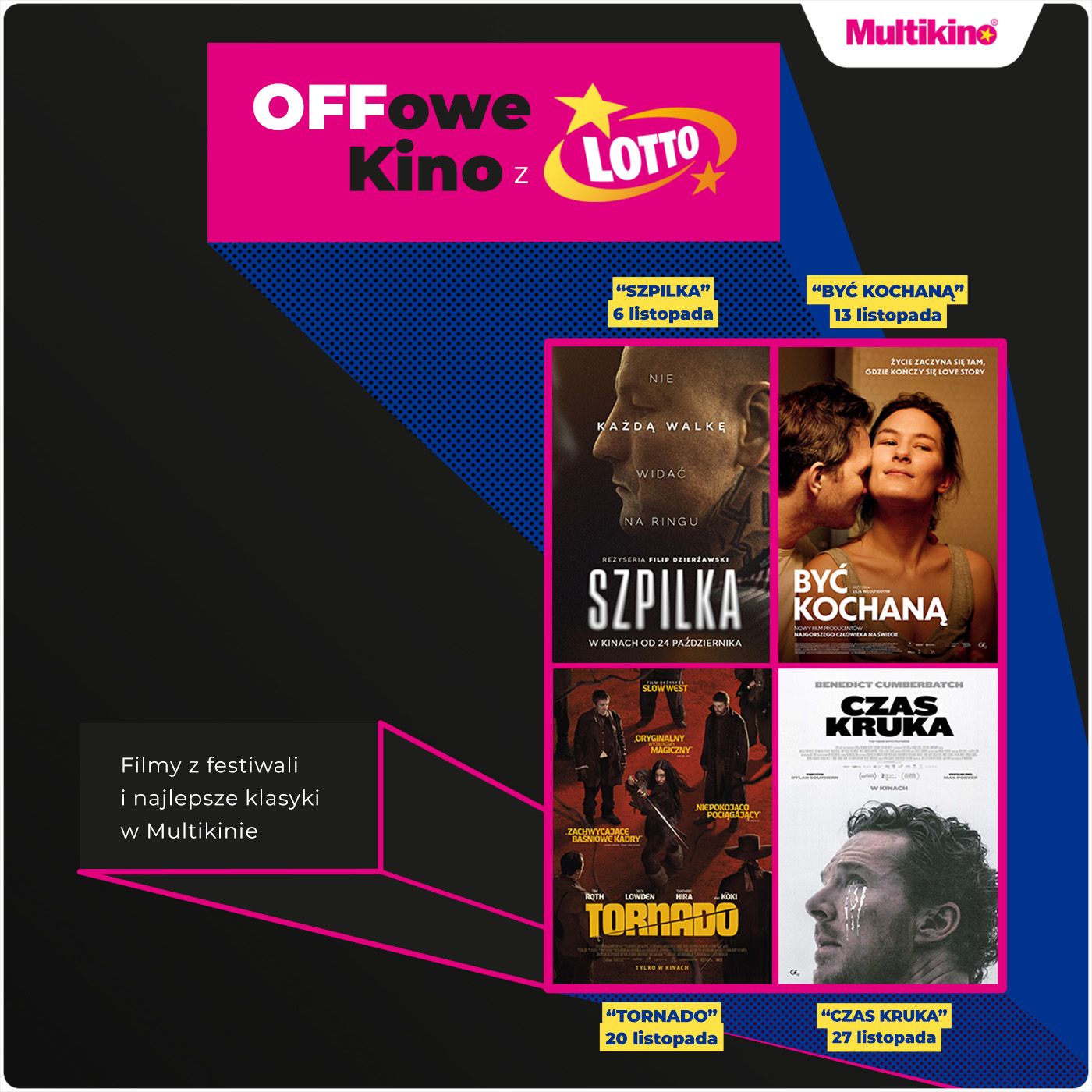 Cztery filmy w listopadzie na „OFFowym Kinie z Lotto” w Multikinie!