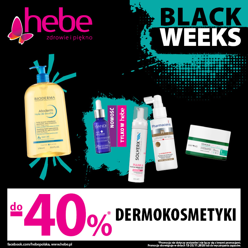 BLACK WEEKS DERMOKOSMETYKI do -40%