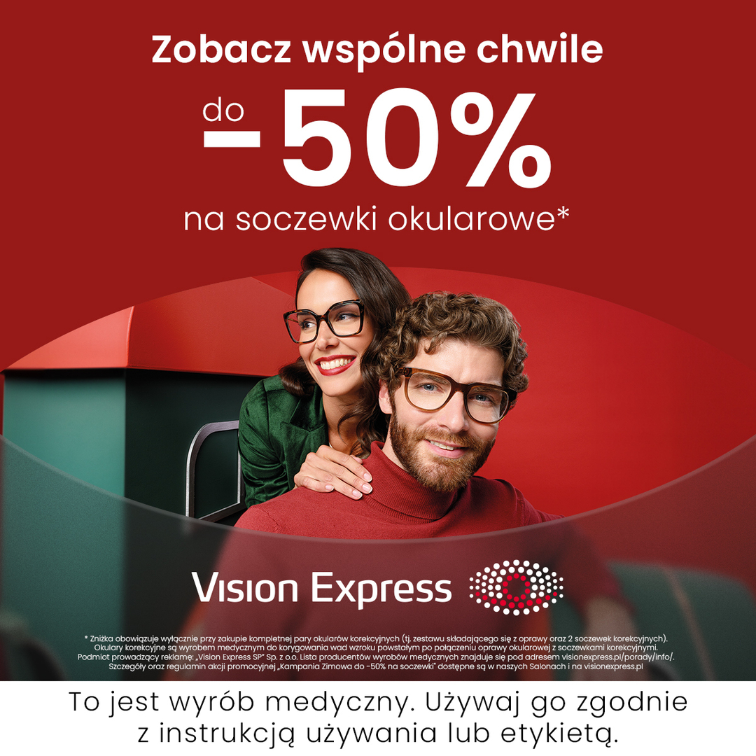 Vision Express: do -50% na soczewki okularowe