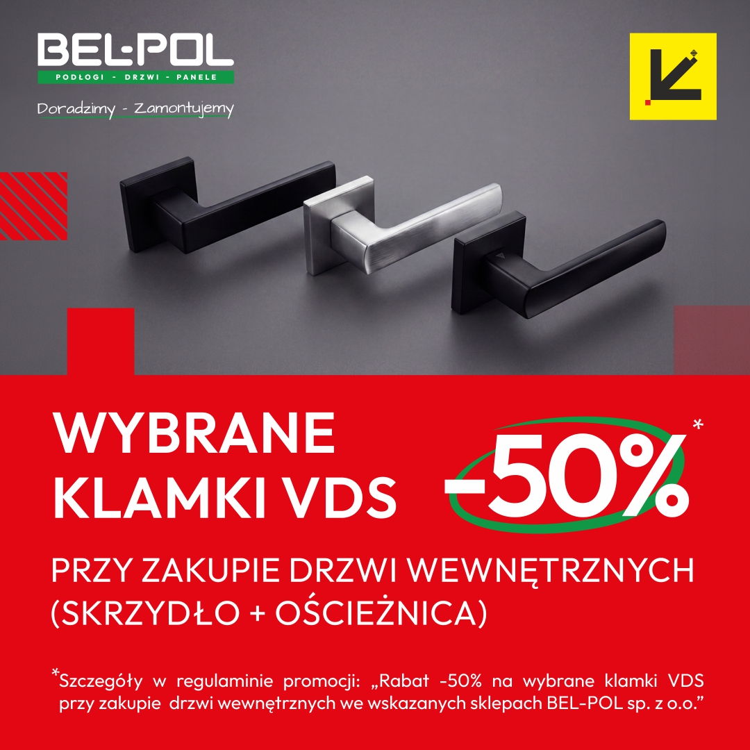 KUP DRZWI WEWNĘTRZNE Z OŚCIEŻNICĄ I DOBIERZ KLAMKĘ VDS 50% TANIEJ*.