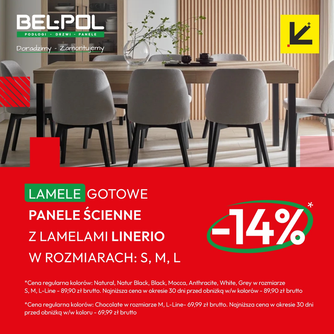 LAMELE LINERIO OD -14% DO -16% W BEL-POL!