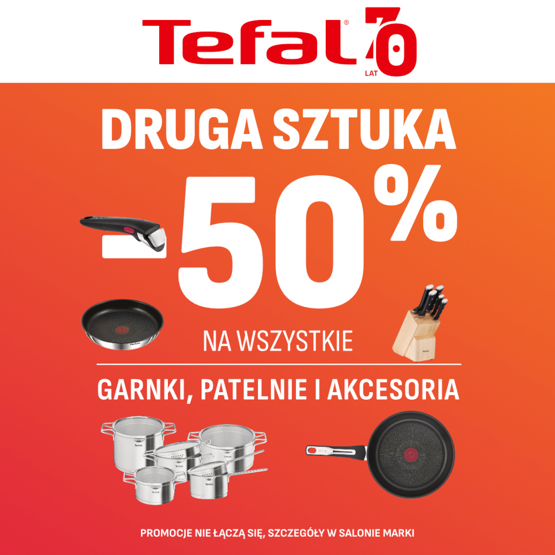 DRUGA SZTUKA -50% na wszystkie garnki, patelnie i akcesoria.
